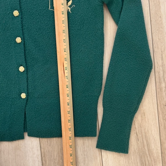Wicked by Paul Tazewell Emerald Green Gold Button Embroidered Cardigan Small - Picture 6 of 15